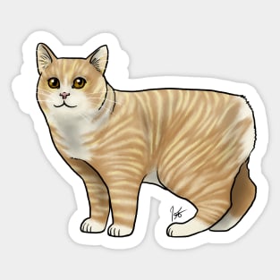 Cat - Manx - Orange Sticker